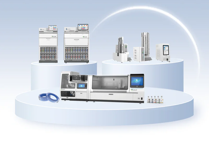 Automated equipment reducing repetitive manual steps in a histology laboratory