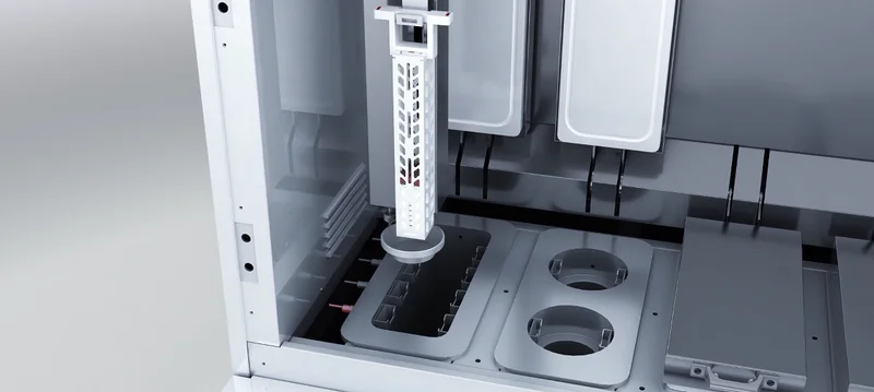 Marked cassette carried through routine tissue processing