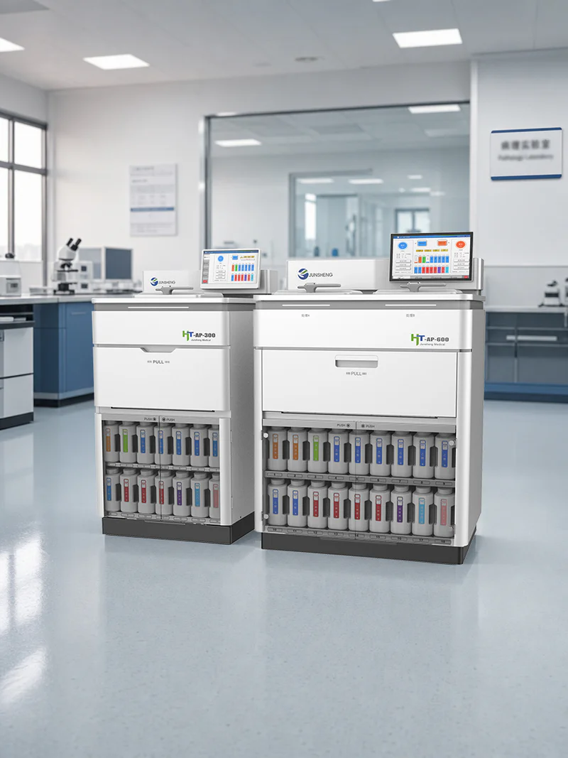 Automated tissue processor in a histology and pathology laboratory