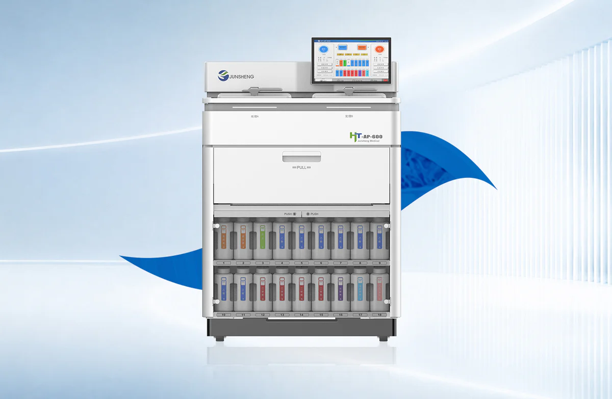 HT-AP-600 dual-retort tissue processor handling higher daily and overnight volume