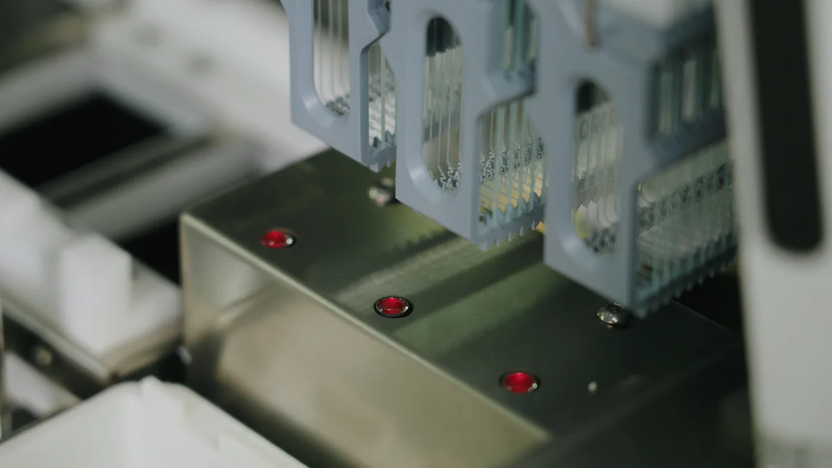 Robotic slide transfer arm detail